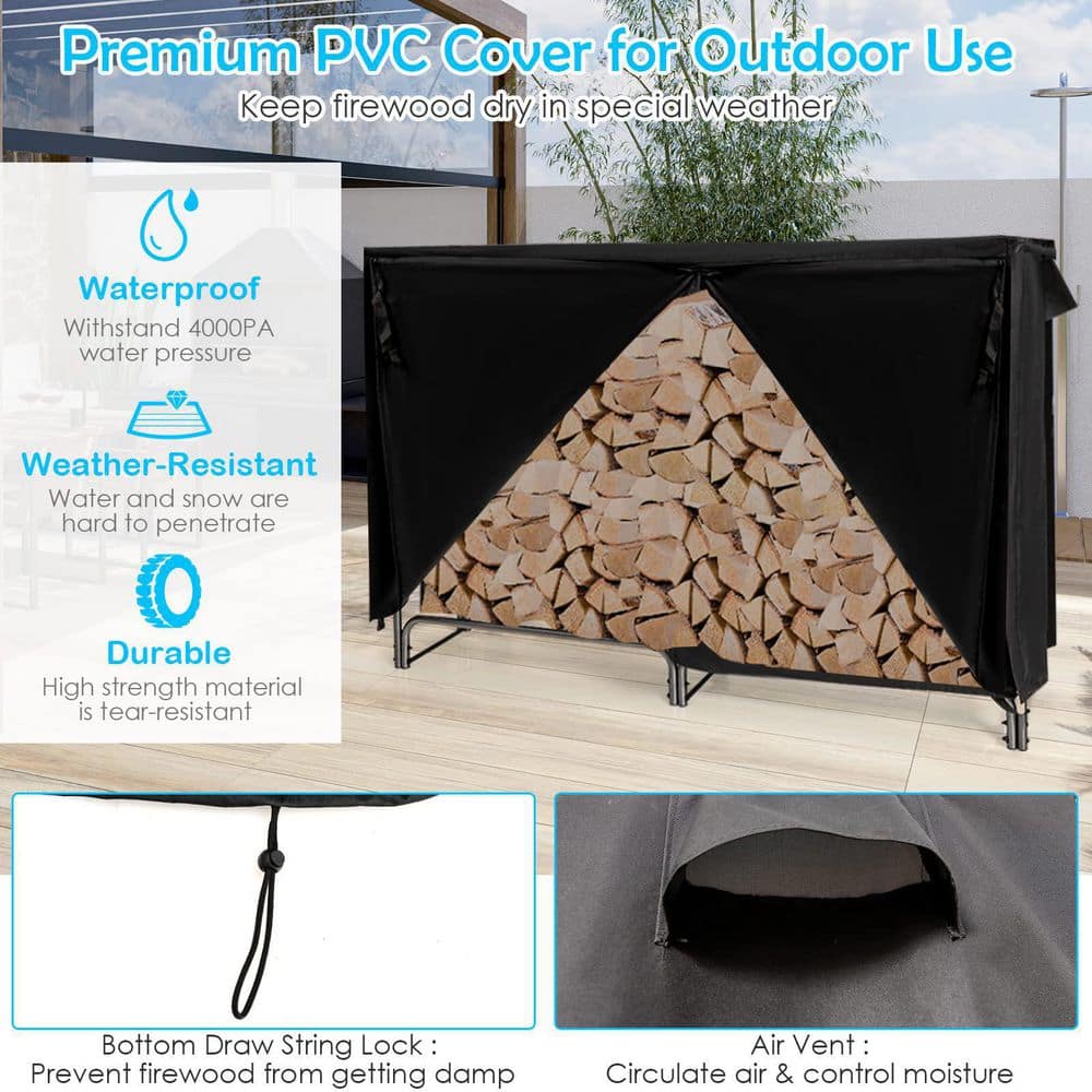6 ft. Heavy-Duty Firewood Storage Log Rack