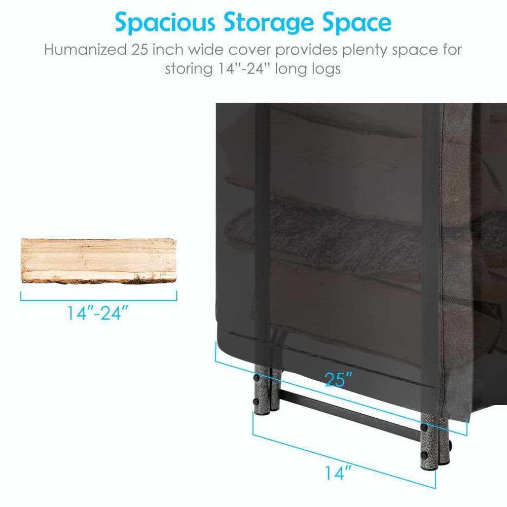 6 ft. Heavy-Duty Firewood Storage Log Rack