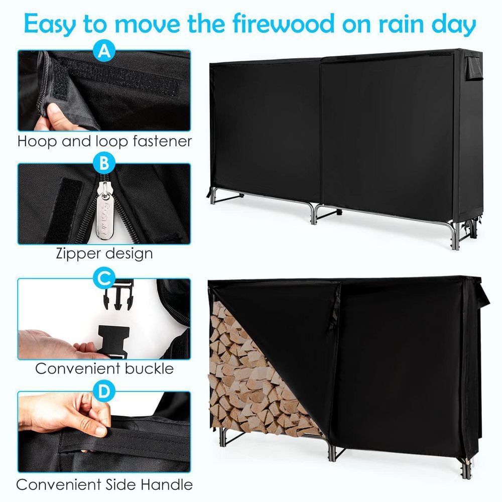 6 ft. Heavy-Duty Firewood Storage Log Rack
