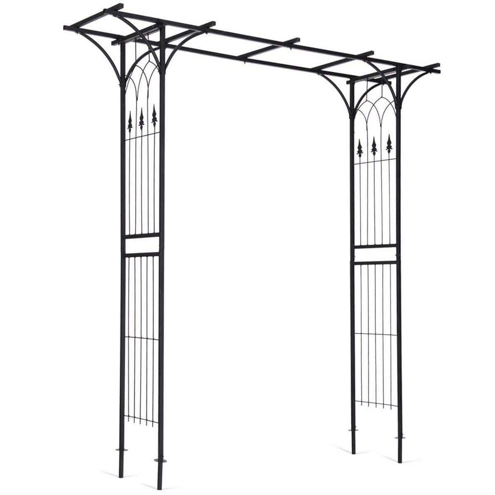 82 in. x 20.5 in. x 82 in. Steel Metal Decorative Backyard Arch Arbor