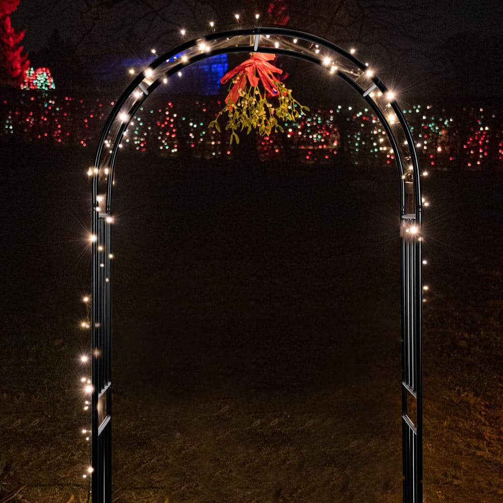 17.5 in. x 47 in. x 86 in. Steel Metal Decorative Backyard Arch Arbor