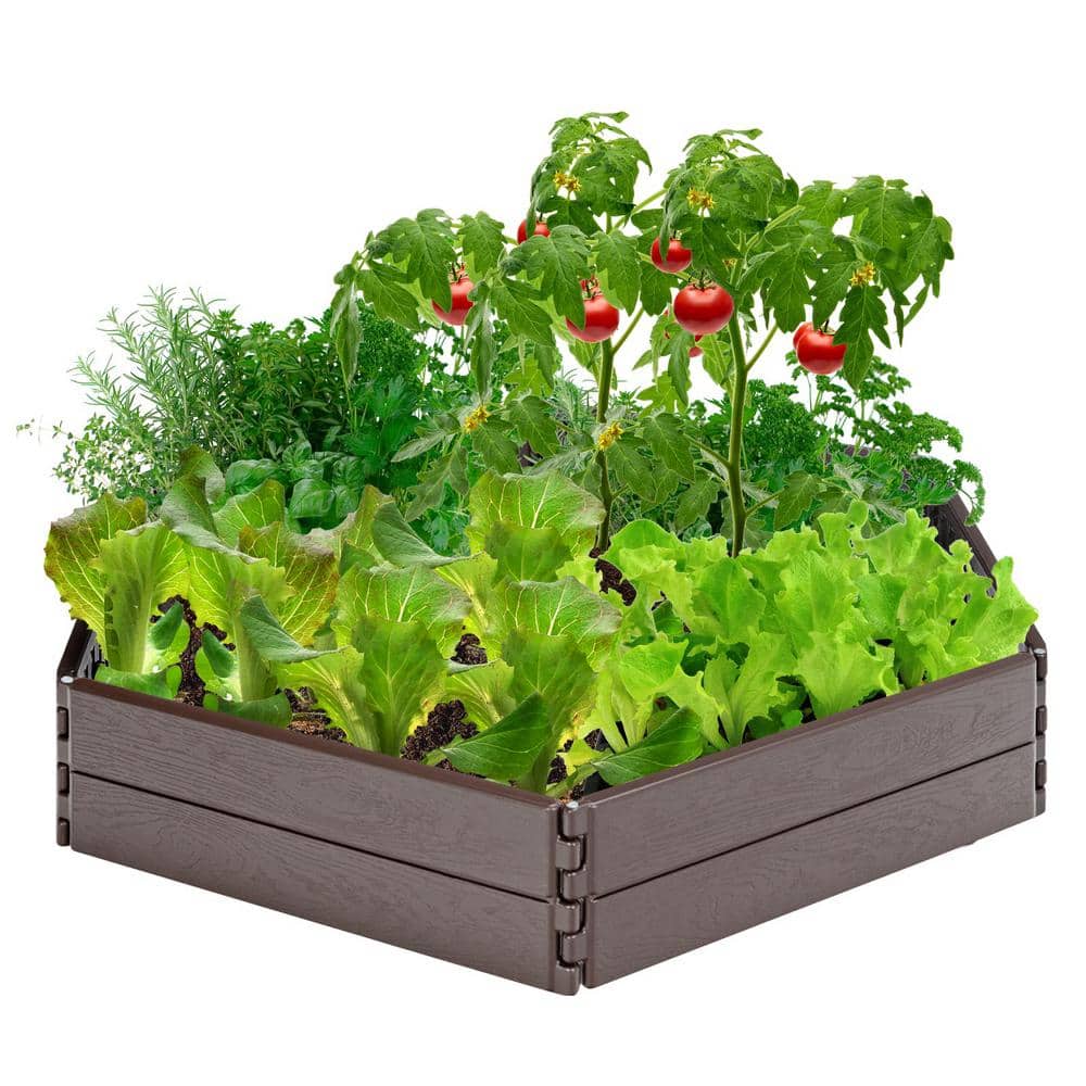 48 in. L x 24 in. W x 8 in. H Wood Raised Garden Bed