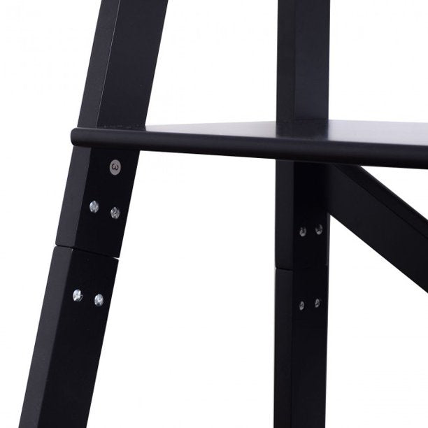 4-Tier Storage Shelf Organizer Leaning Free Standing Ladder Shelf Bookcase