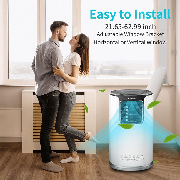 SUGIFT 500Sq Ft Portable AC Air Conditioner Provides 1,4000 BTU Cooler, Built-in Dehumidifier, Fan and Auto Mode Included Complete Window Mount Exhaust Kit&Remote Control 24 Timer Settings