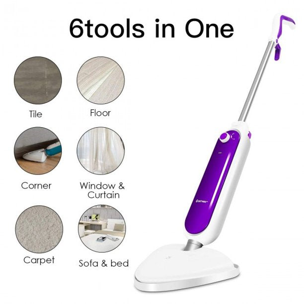 SUGIFT 1500 W Electric Steam Mop Floor Carpet Tile Cleaning Machine