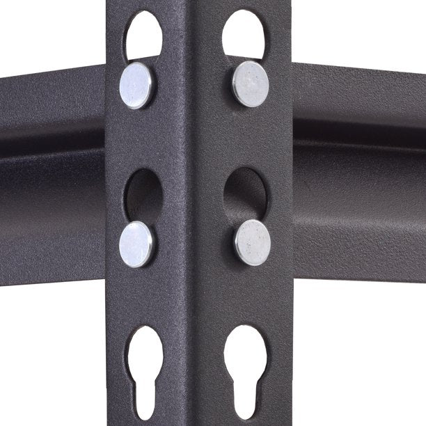 SUGIFT 36Wx18Dx72H 5-Particle Board Shelves, 4000 lb Total Capacity, Black