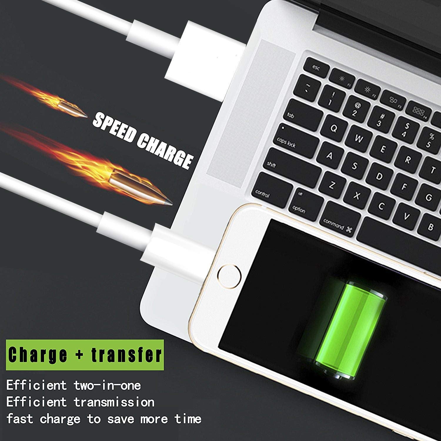 SUGIFT 4 PACK Phone Charger Lightning Cable Data& Sync Cable Cord Compatible