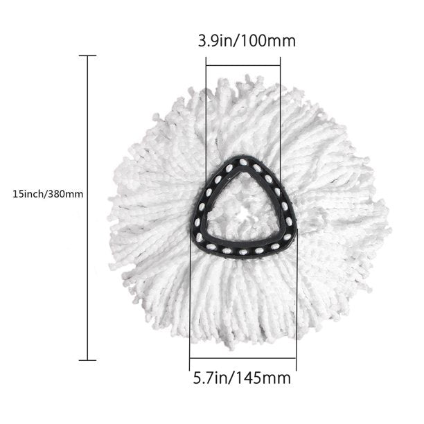 SUGIFT 4 Pack Microfiber Mop Head 360 Degree Rotating Magic Mop Replacement Mop Head