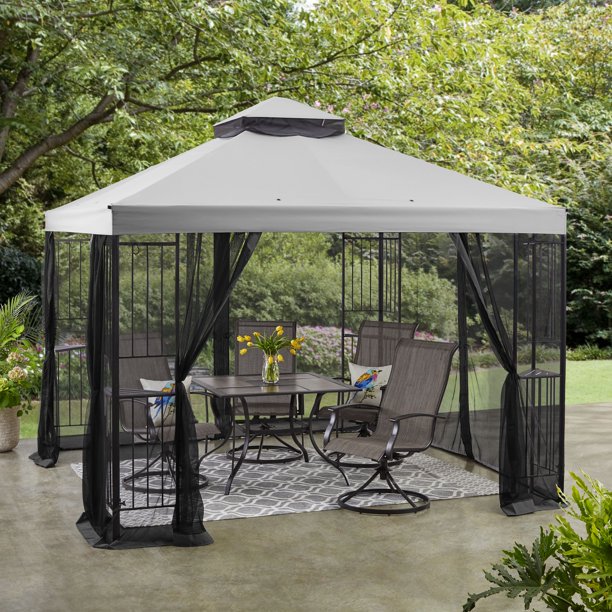 SUGIFT Gazebo 10x10 Ft with Mosquito Netting New Regency III