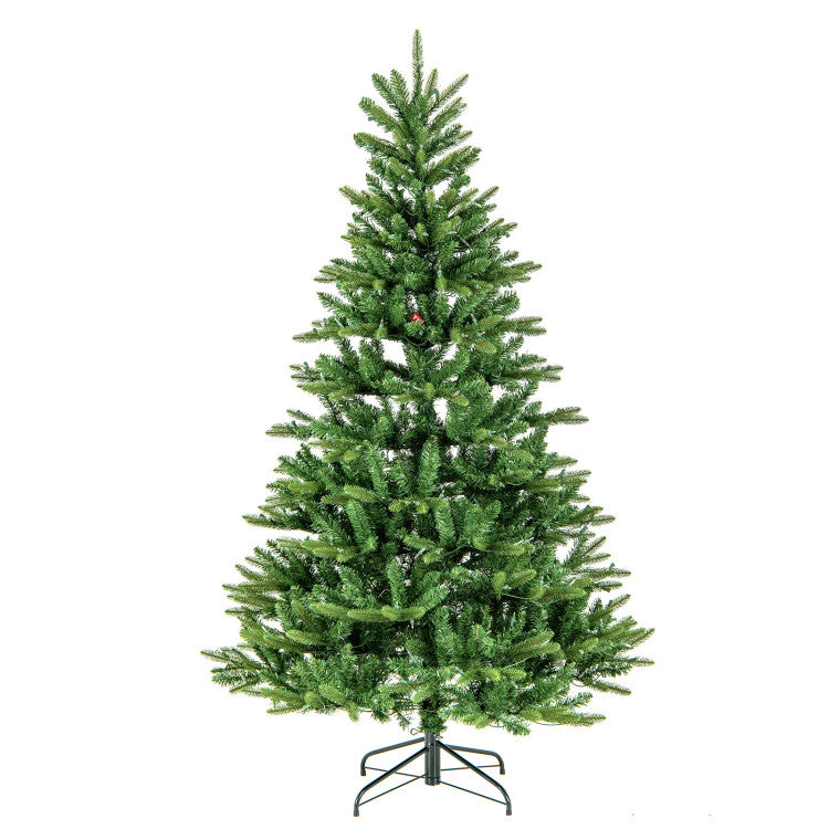 7 Feet Artificial Christmas Tree with LED Lights and Pine Cones