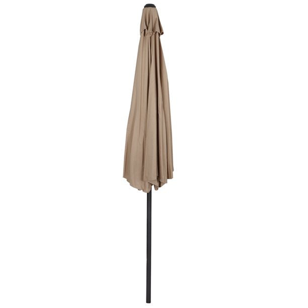 SUGIFT Outdoor Market Table Umbrella with Push Button 9 ft Patio Umbrella Tilt Crank, Garden / Backyard / Pool