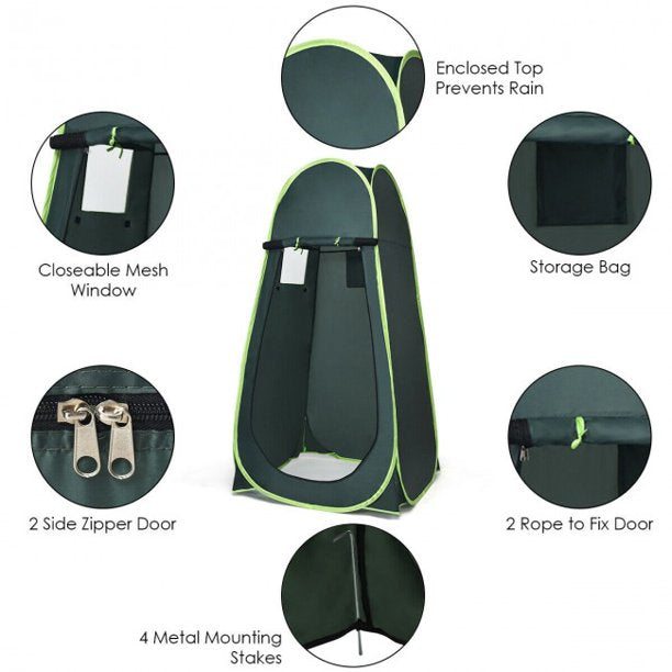 SUGIFT Outdoor Portable Pop Up Privacy Shower Toilet Changing Room