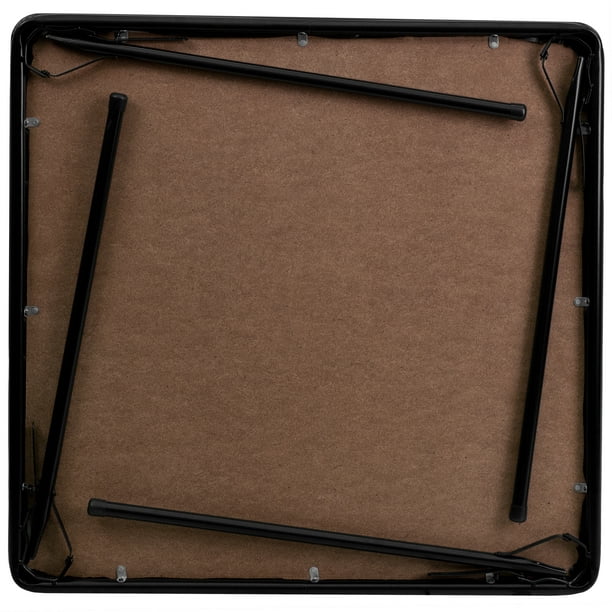 SUGIFT Black Folding Card Table - Lightweight Portable Table with Collapsible Legs
