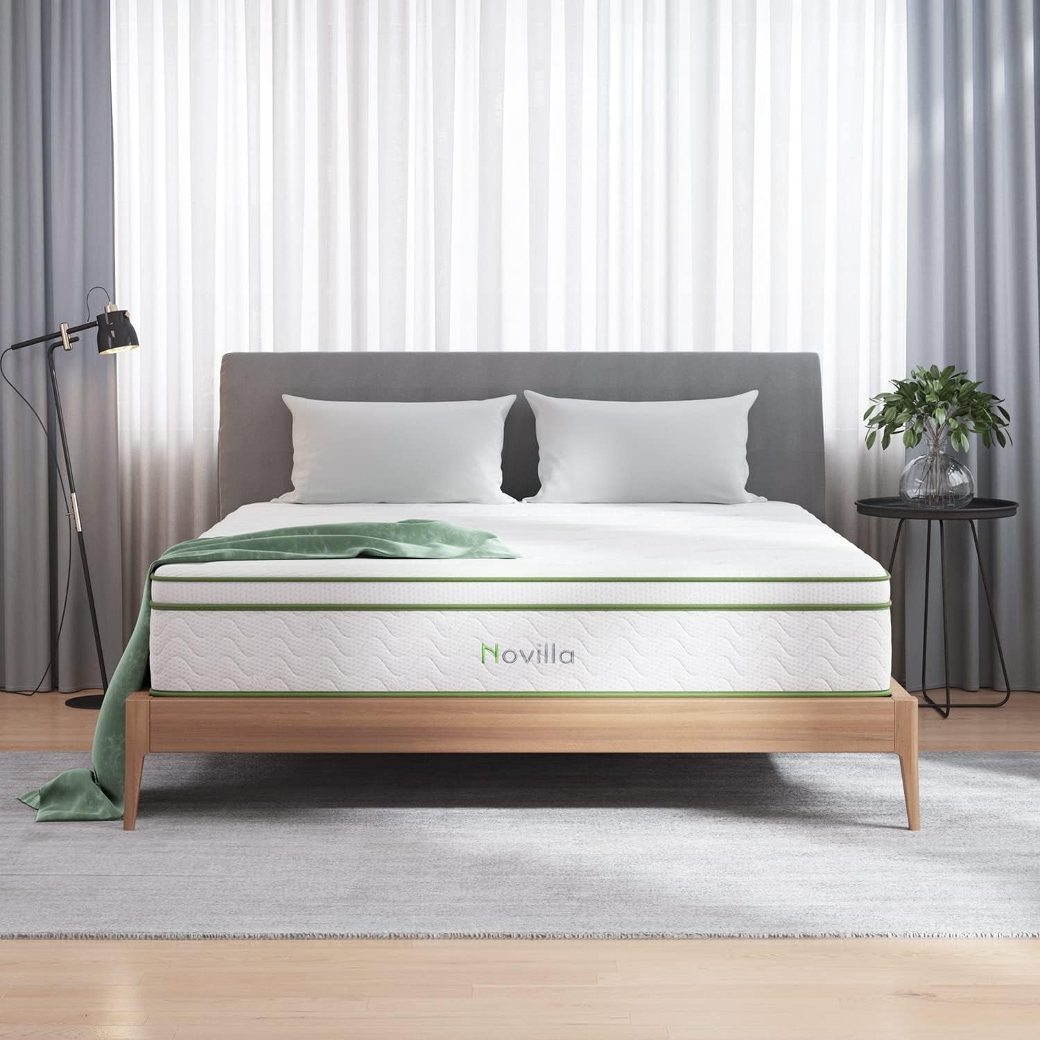 SUGIFT 10 Inch Memory Foam Hybrid Mattress with Pocketed Coil for Durable Support