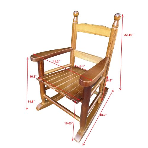 SUGIFT Child's Wooden Rocking Chair Porch Rocker- Indoor or Outdoor Ages 3 8 Suitable for kids populus wood