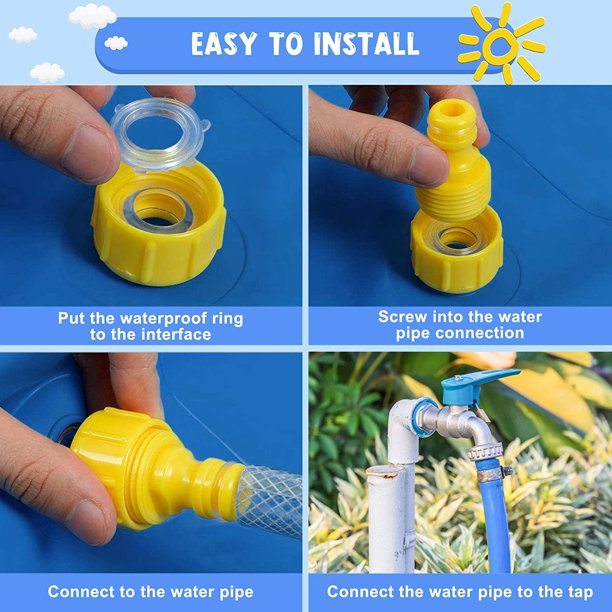 SUGIFT 68 Splash Pad, Inflatable Sprinkler for Kids, Outdoor Lawn Water Toys