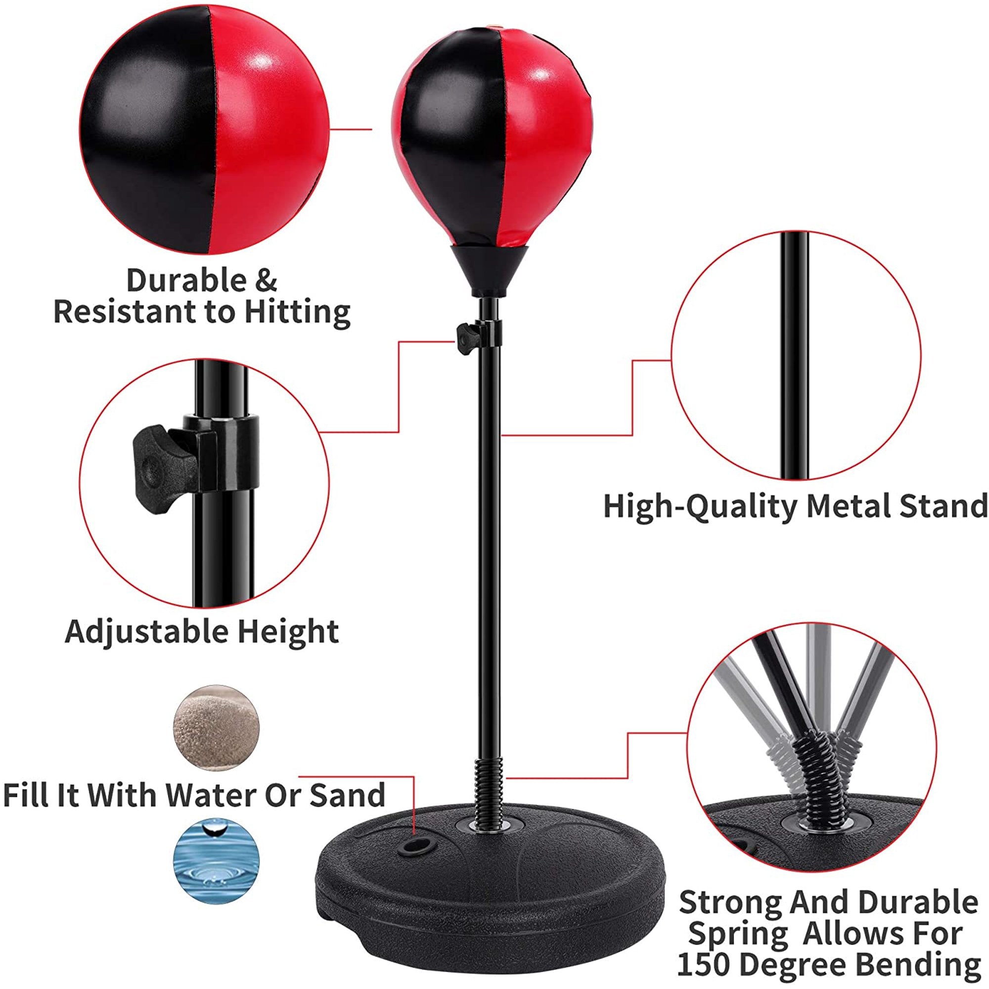 Punching Bag Set for Kids with Boxing Gloves & Hand Pump