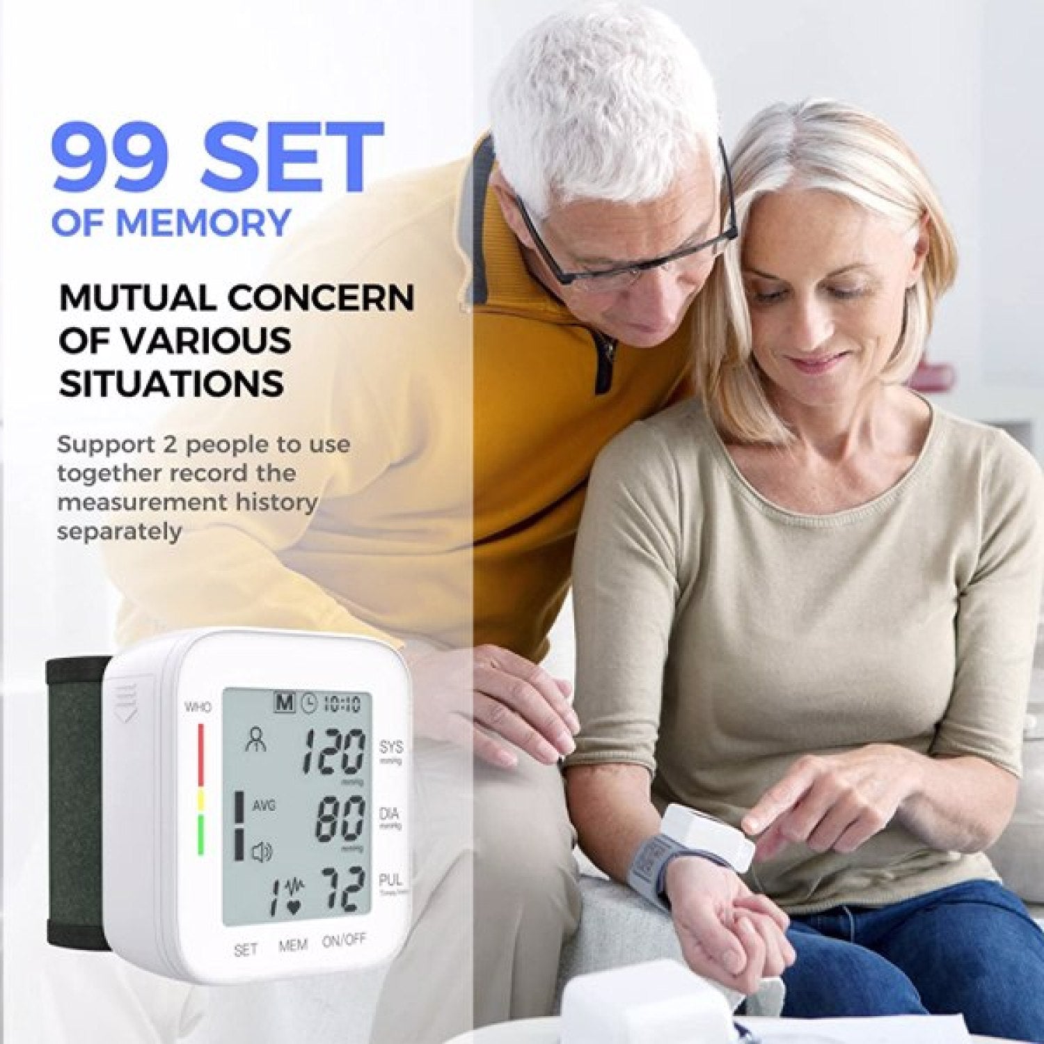 SUGIFT Blood Pressure Monitor with Automatic Monitors & LCD Display