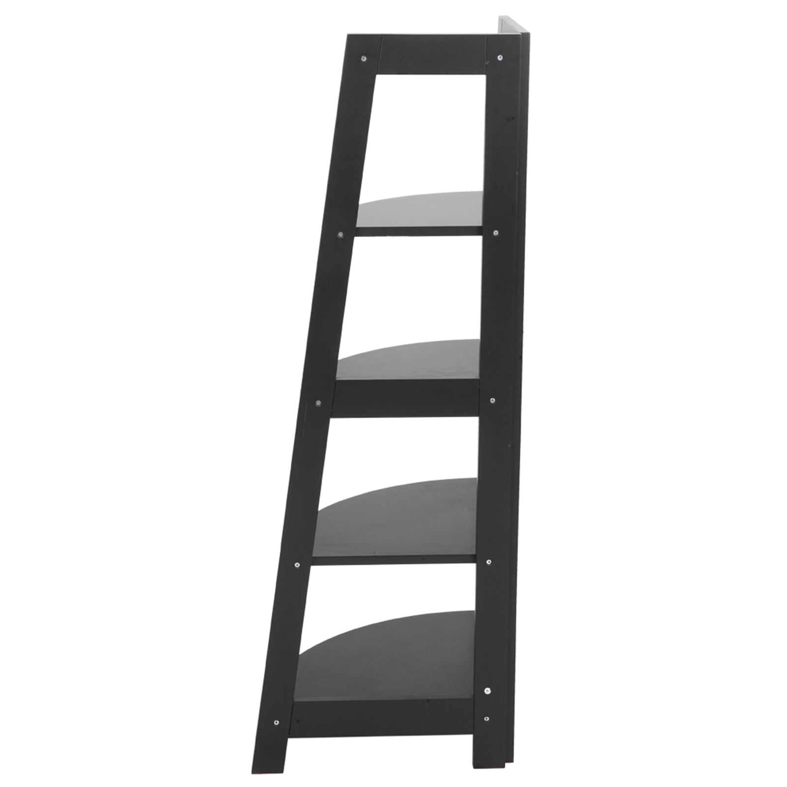 5 Tier Corner Shelf Stand Wood Display Storage Home Furniture Black