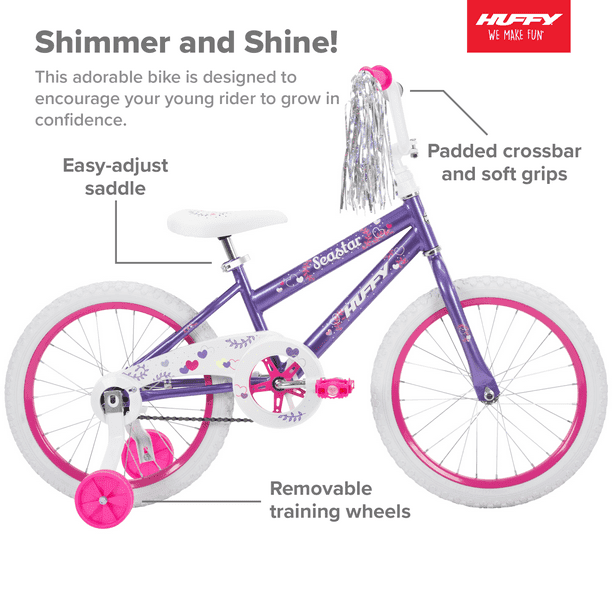 SUGIFT 18 in. Sea Star Girl Bike, Metallic Purple