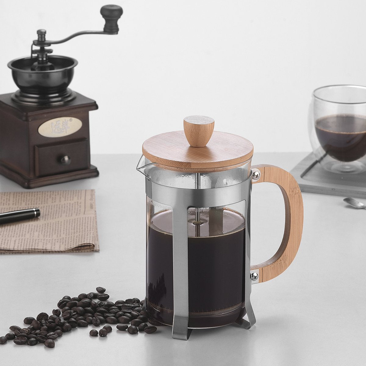 SUGIFT 8 Cup French Press Chrome Coffee Maker