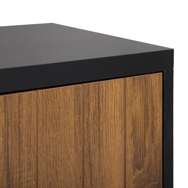 SUGIFT 47.2in Mid-Century Modern 2 Door TV Stand with Storage Cabinet