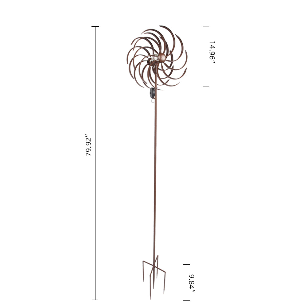 Wrought Iron Windmill-LED Light Whirlwind