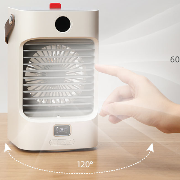 Portable Air Cooler Mini Air Cooler Fan 3 Speeds and Color LED Light for Home Bedroom Office