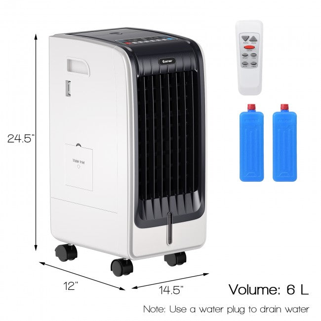 SUGIFT 110V Portable Cooling Evaporative Fan with 3-Speed and 8H Timer Function