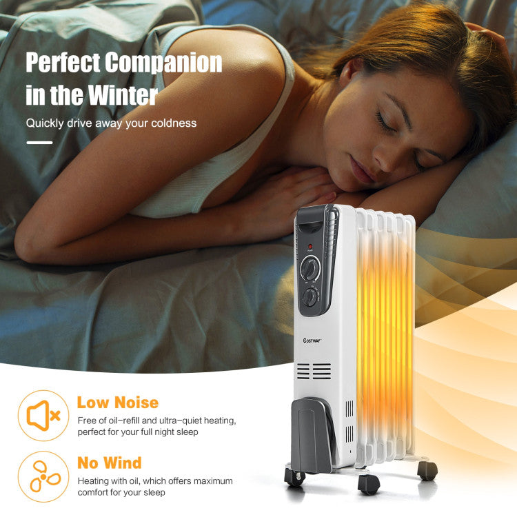 SUGIFT 1500W Electric Space Heater with Adjustable Thermostat