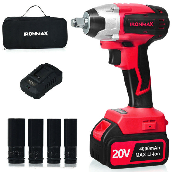 SUGIFT 20V MAX Impact Wrench, Brushless, Cordless Impact Wrench with 4.0 AH Battery, Tool Only