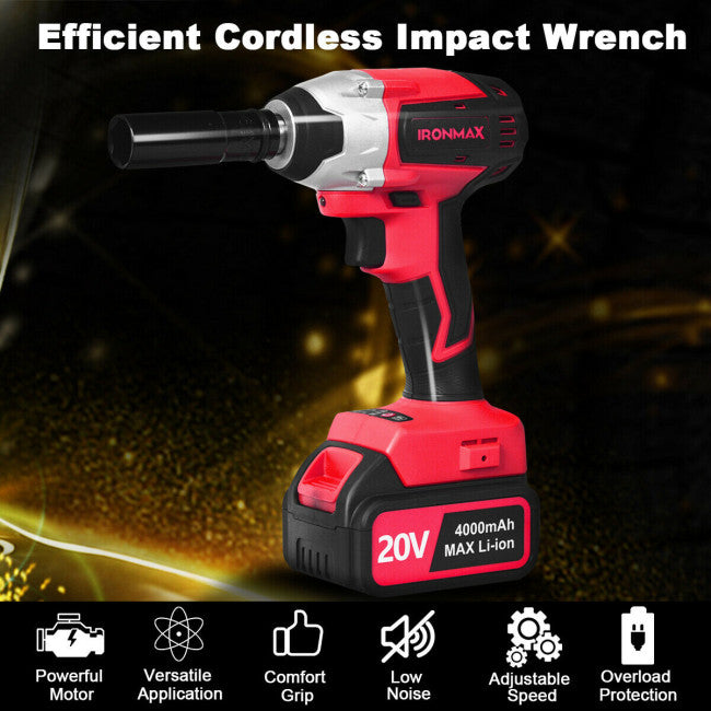 SUGIFT 20V MAX Impact Wrench, Brushless, Cordless Impact Wrench with 4.0 AH Battery, Tool Only