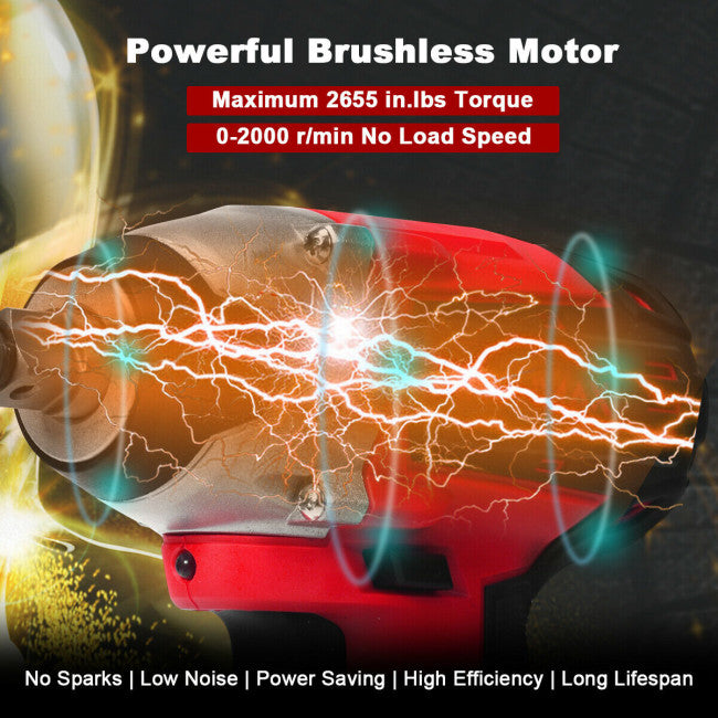 SUGIFT 20V MAX Impact Wrench, Brushless, Cordless Impact Wrench with 4.0 AH Battery, Tool Only