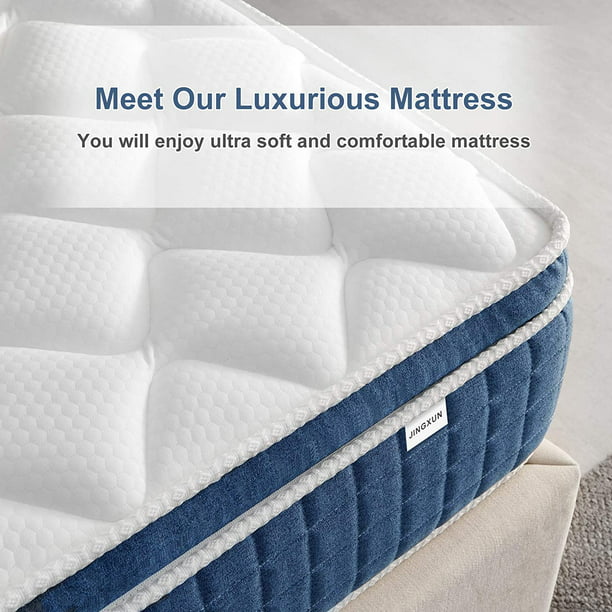 SUGIFT Queen Mattress 12 inch Innerspring Mattress Strong Support Pocket Spring Hybrid Mattress