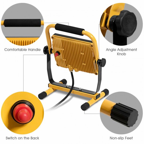 SUGIFT Portable Work Light 50W 5000lm LED Portable Outdoor Camping Work Light