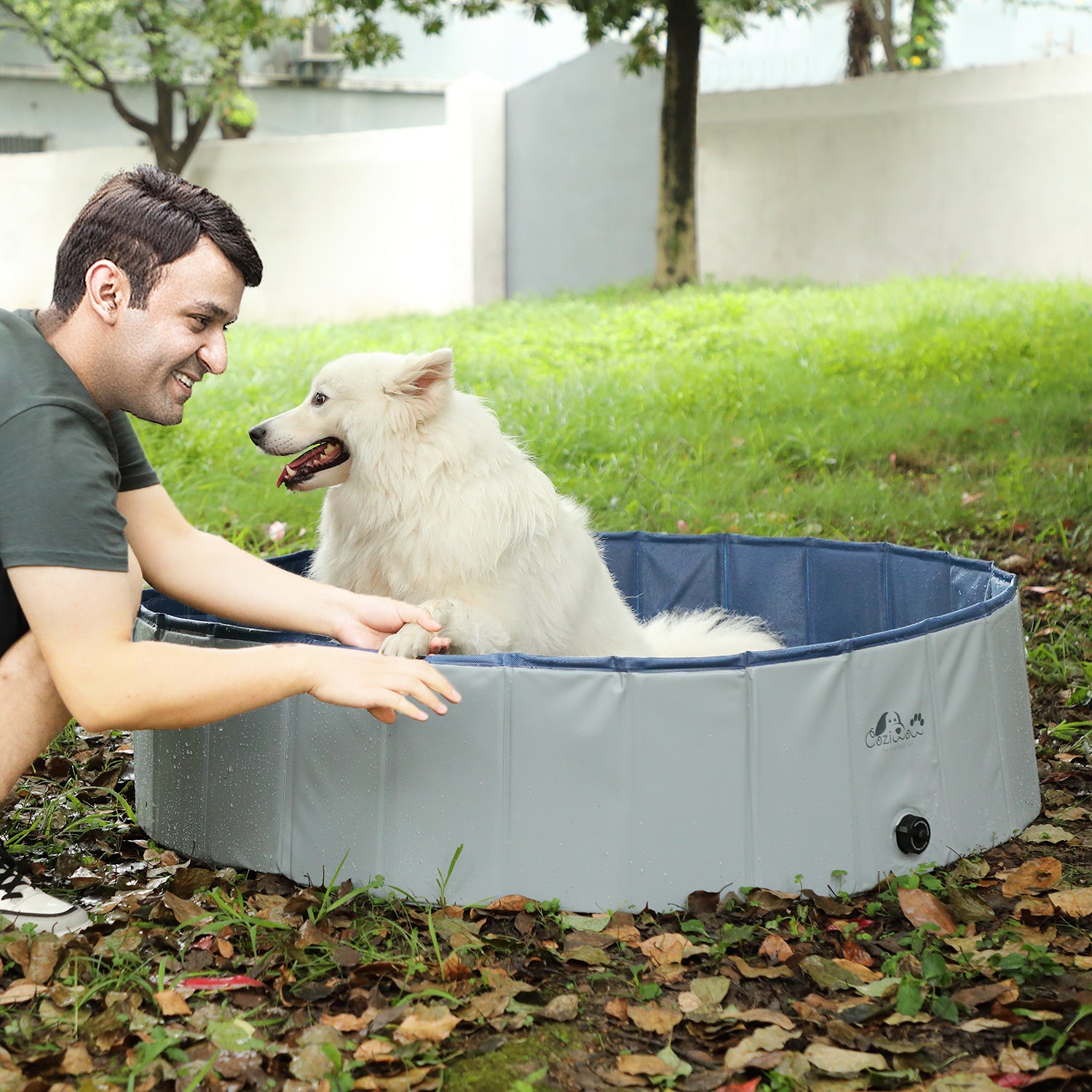 SUGIFT Portable Pet Swimming Pool Outdoor Kiddie Pools&nbsp;Collapsible Middle Dog Pet Bathing Tub Pool For Toddlers, Dogs, Cats, Pets
