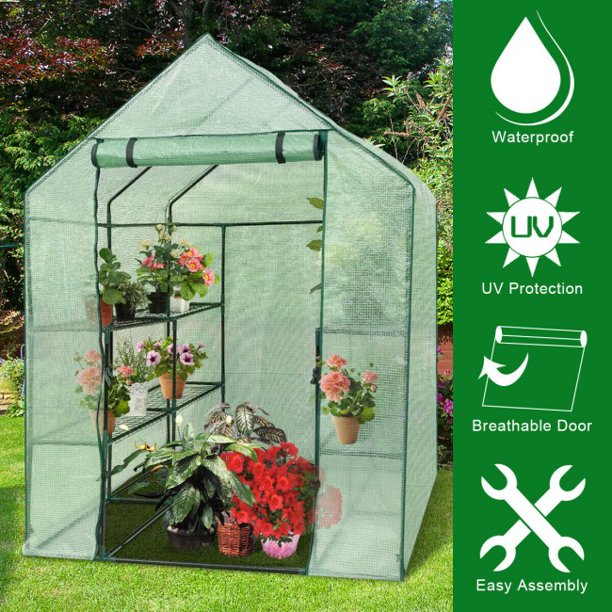 Outdoor Greenhouse 8 shelves Mini Walk In Gardening Plant Green House