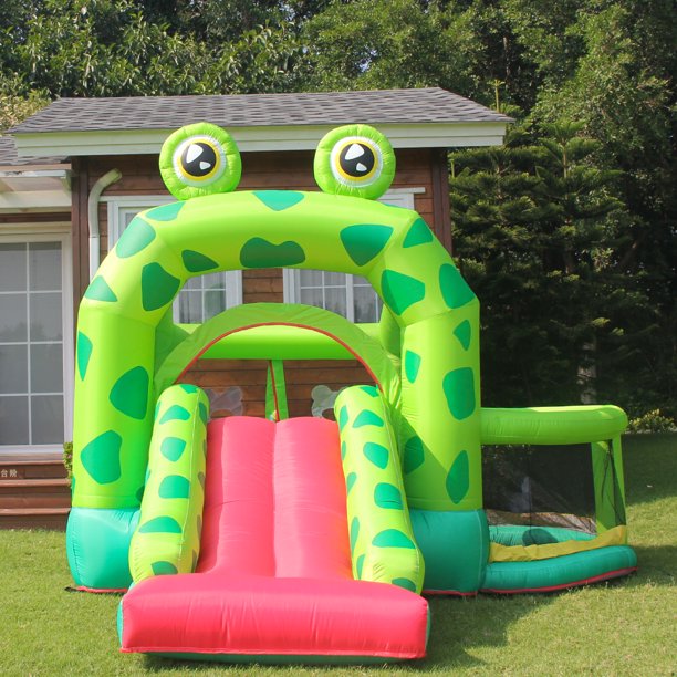 SUGIFT Inflatable Castle Kids Frog Bounce House Inflatable Bouncing Castle Jumping