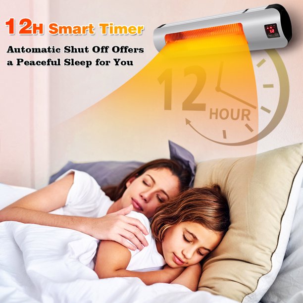 SUGIFT Wall Mounted Outdoor Heater Electric Infrared Patio Heater Infrared Space Heater for Backyard 45 Adjustment Waterproof 3 Power Setting