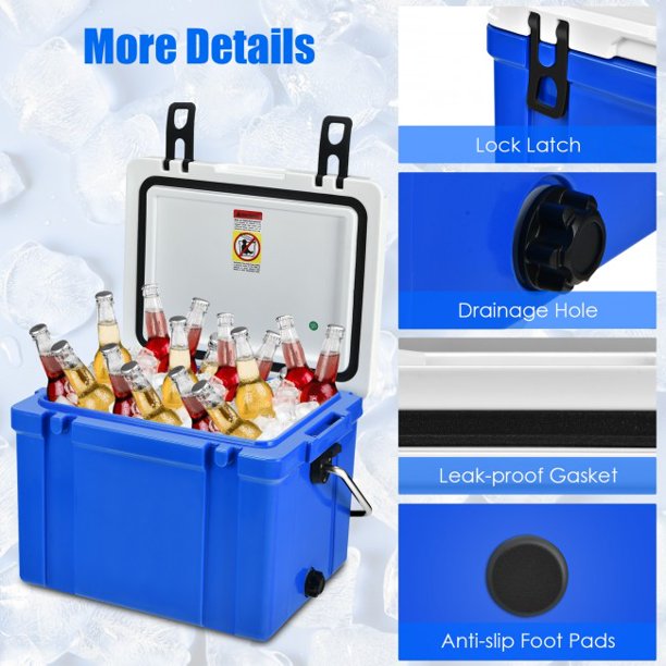 26 Quart Portable Cooler Lightweight with Food Grade Material