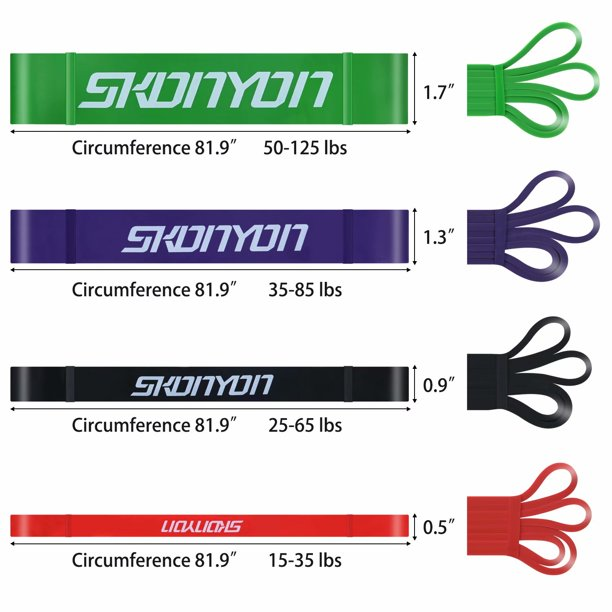 SUGIFT Pull Up Assistance Bands, Resistance Bands Set for Men&Women, Perfect for Body Stretching, Powerlifting, Resistance Training