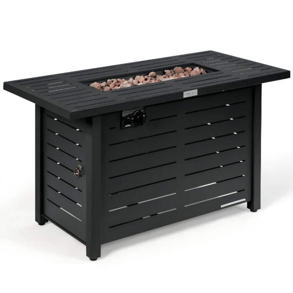 42 in. 60,000BTU Fire Pit Propane Gas Fire Pit Table Rectangular Tabletop