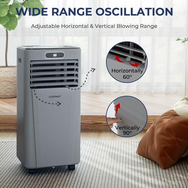 SUGIFT 10000 BTU 3-in-1 Portable Air Conditioner with Remote Control,Gray