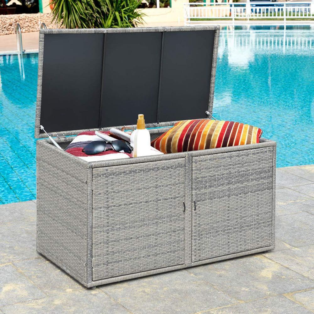 88 Gal. Steel Patio Storage Container Box Deck Box