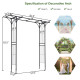 81 in. x 20.5 in. Metal Outdoor Garden Arch Arbor for Various Climbing Plant and Wedding Rose