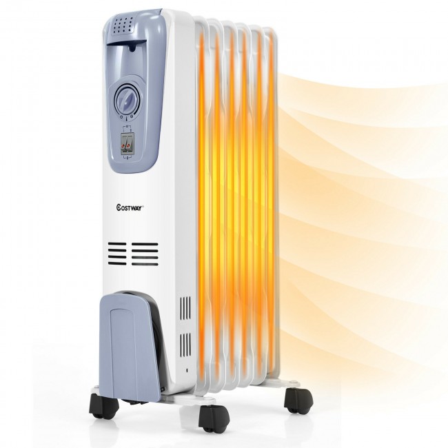 SUGIFT 1500W Electric Oil Filled Radiator with 4 Bottom Wheels