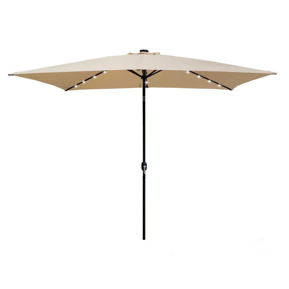 10 ft. x 6.5 ft. Market Patio Umbrella Rectangular Patio Solar Lighted – SUGIFT 10 ft. x 6.5 ft. Market Patio Umbrella Rectangular Patio Solar Lighted – SUGIFT