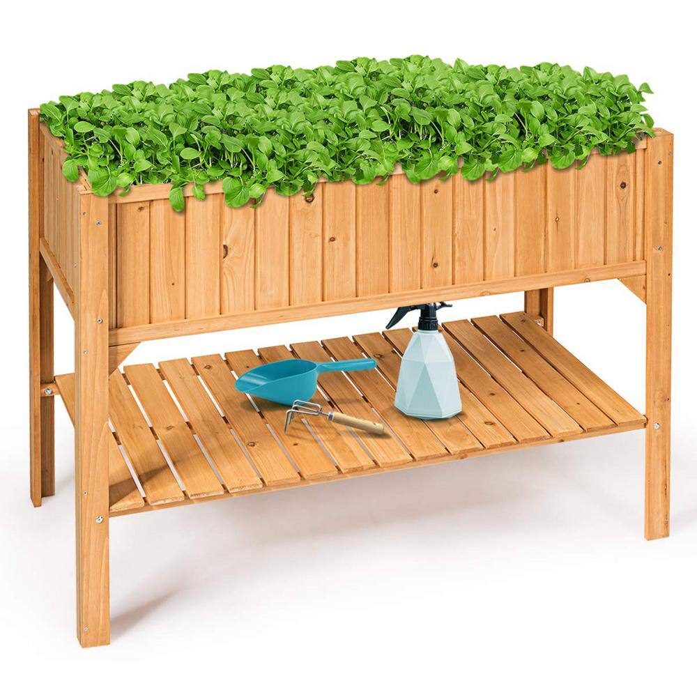 47 in. L x 22.5 in. W x 35.5 in. H Wood Elevated Garden Bed