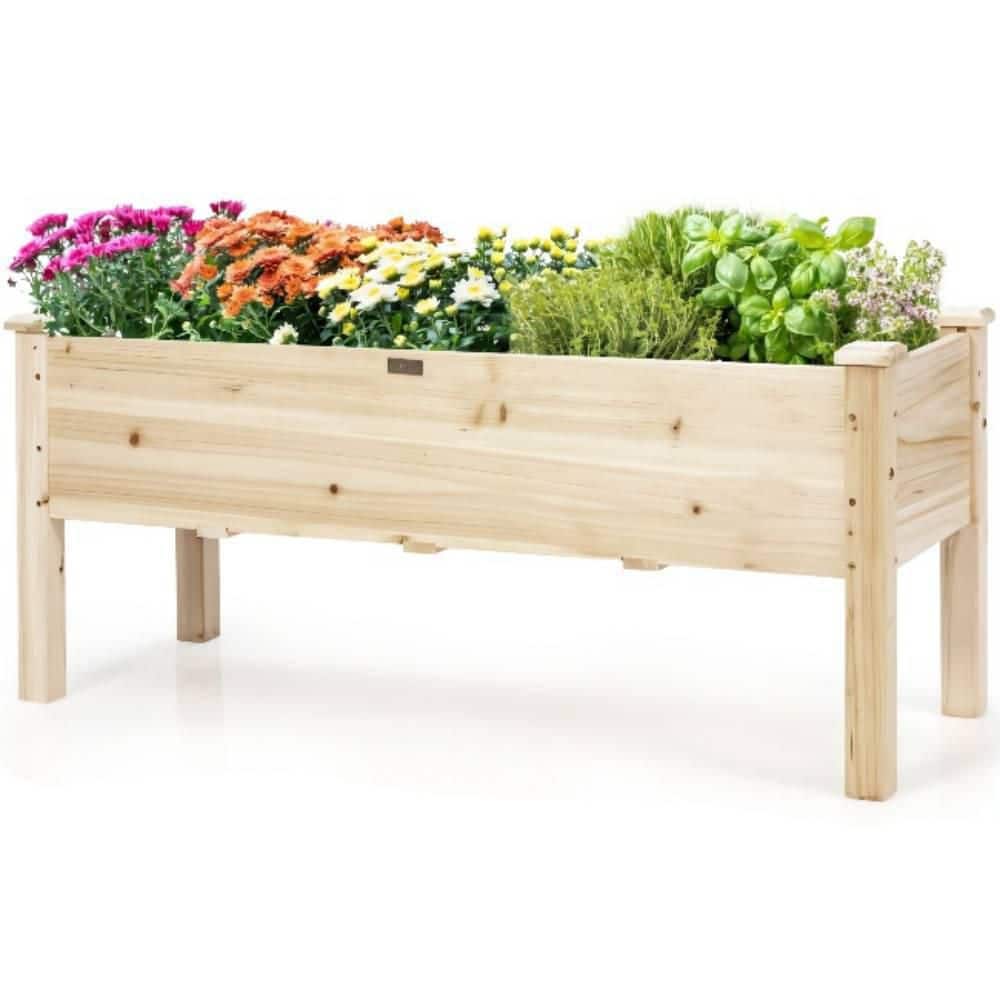 47.5 in. x 17 in. x 20 in. Wood Raised Garden Bed