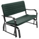 2-Person Wood Metal Outdoor Patio Swing Glider Bench Loveseat